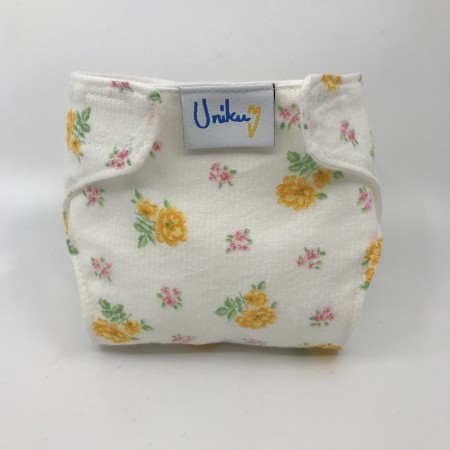 Dukkebleie - 43 cm - Gule blomster - UnikumBLEIA tøybleier
