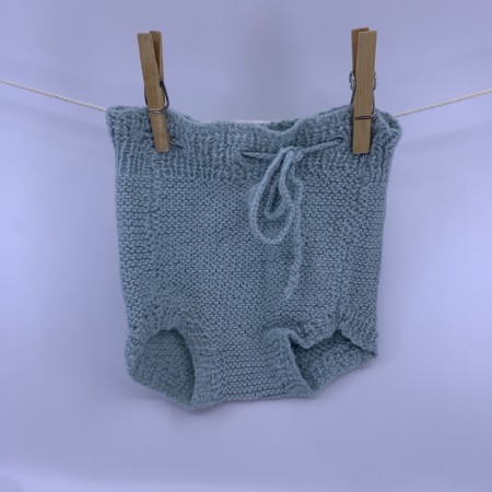 Ullbukse Nyfødt/Small Hjemmestrikket