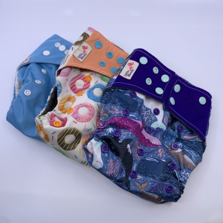 3pk Littles & Bloomz Lommebleie one size inkl. bambusinnlegg tøybleie