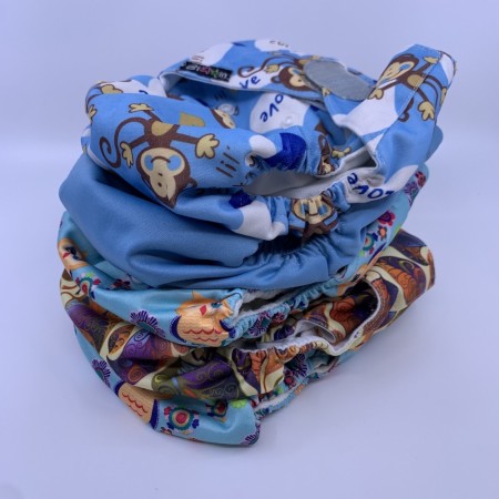 5pk BLEIEPAKKE LittleBloom Lommebleie one size uten innlegg tøybleie