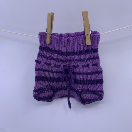 Ullbukse Nyfødt/Small Hjemmestrikket